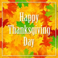 Thanksgiving day background with leaves