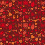 heart seamless pattern (valentine&#039;s day background)