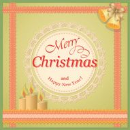 christmas card with candles