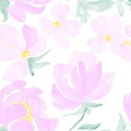 Watercolor flowers seamless pattern N18