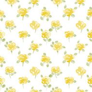 little cute watercolor flowers seamless vector pattern N2