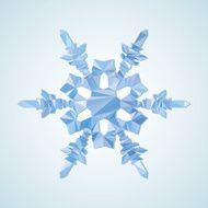 Single snowflake polygonal design