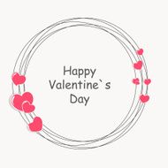 Happy Valentines Day Card Vector Illustration