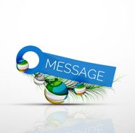Modern sticker with Christmas decoration N2