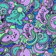 Purple space seamless pattern N2