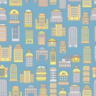 Megapolis seamless pattern Background of buildings city Munic N2