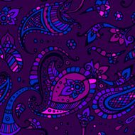 colored indian paisley pattern N2