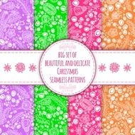 Seamless New Year&#039;s and Christmas background pattern