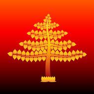 Golden Bodhi tree N2