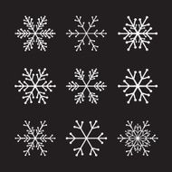 Collection of White Snowflakes N4