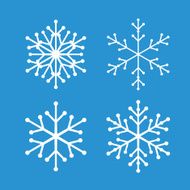 Collection of White Snowflakes N5