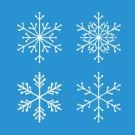 Collection of White Snowflakes N6
