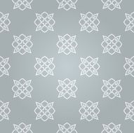 Seamless abstract gray pattern with white decorative elements