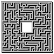 Labyrinth Isolated on White Background