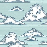 Clouds pattern hand-drawn illustration N2