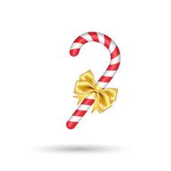 Christmas candy cane on white background