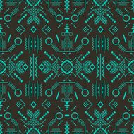 Abstract geometric seamless pattern Tribal ethnic vector background