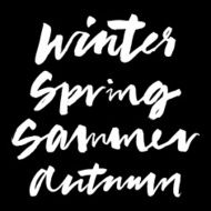 Spring summer autumn winter Calligraphy