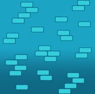 Blue brick wall seamless texture pattern for continuous replicate