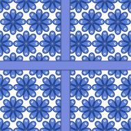 Seamless pattern of simple shapes vector