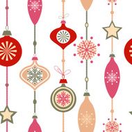 Christmas decorations on white