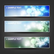 Set of Colorful Sparkling Bright Horizontal Headers and Banners N12