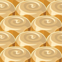 Cinnamon Roll Seamless Background Pattern
