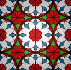 Islamic window flower tile