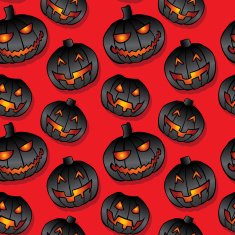 black pumpkins seamless