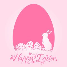 Easter Bunny Egg Design Element