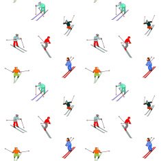 Happy skiers