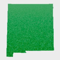 New Mexico State Map Green Hexagon Pattern