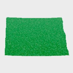 North Dakota State Map Green Hexagon Pattern