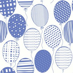 Seamless pattern with balloons Hand-drawn background