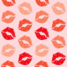 Lipstick Print Pattern Seamless