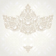 Vector lace card in east style