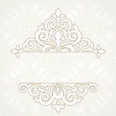 Vector lace card in east style Ornate element