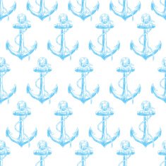 Hand Drawn Anchors Seamless Pattern N2