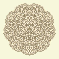 Contemporary doily round lace floral pattern N2