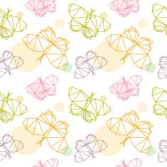 Butterfly seamless pattern backgrounds vector illustration