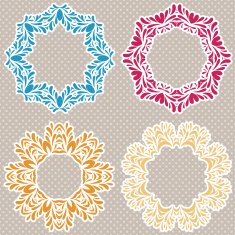 Collection of lace frames