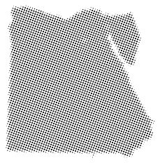 Dotted vector map of Egypt