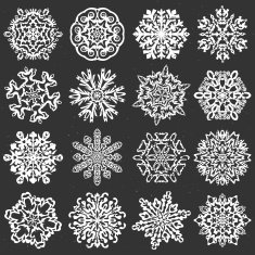 Snowflake chalk vectors