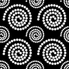 Geometric abstract monochrome seamless pattern with circles N6