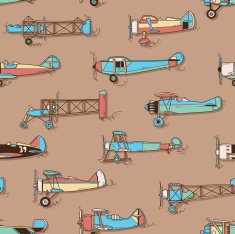 Colorful toy model airplanes