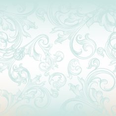 Vector seamless pattern for wallpaper design with floral swirls