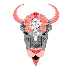bison with ornament N2