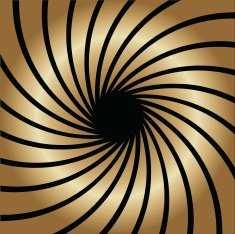 Gold and Black Swirl Spiral Background N2