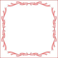 Red Vintage Frame Design For Greeting Card N3