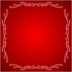 Red Vintage Frame Design For Greeting Card N4